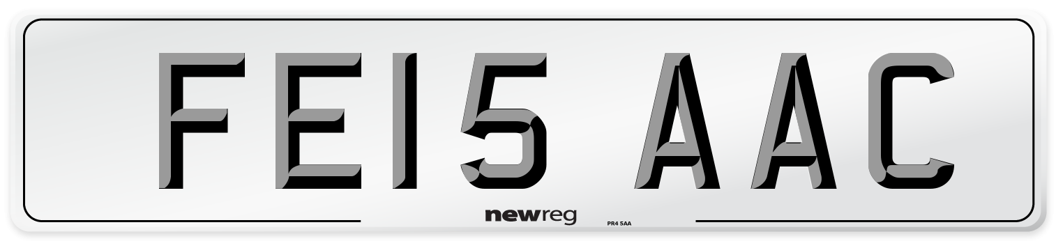 FE15 AAC Number Plate from New Reg